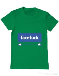 Tricou ADLER barbat Facefuck Verde mediu