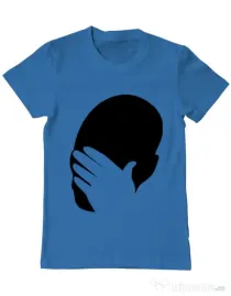 Tricou ADLER barbat Facepalm Albastru azuriu