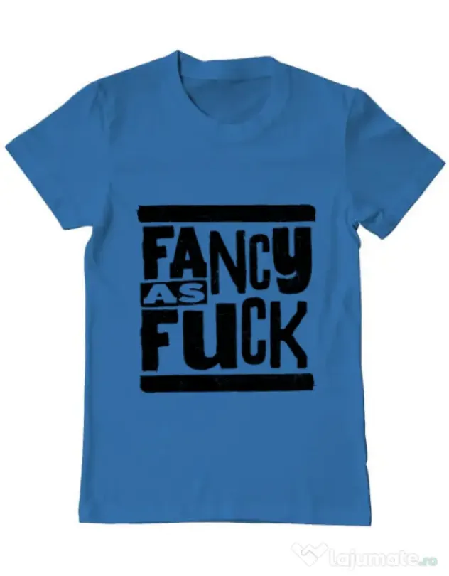 Tricou ADLER barbat Fancy as fuck Albastru azuriu