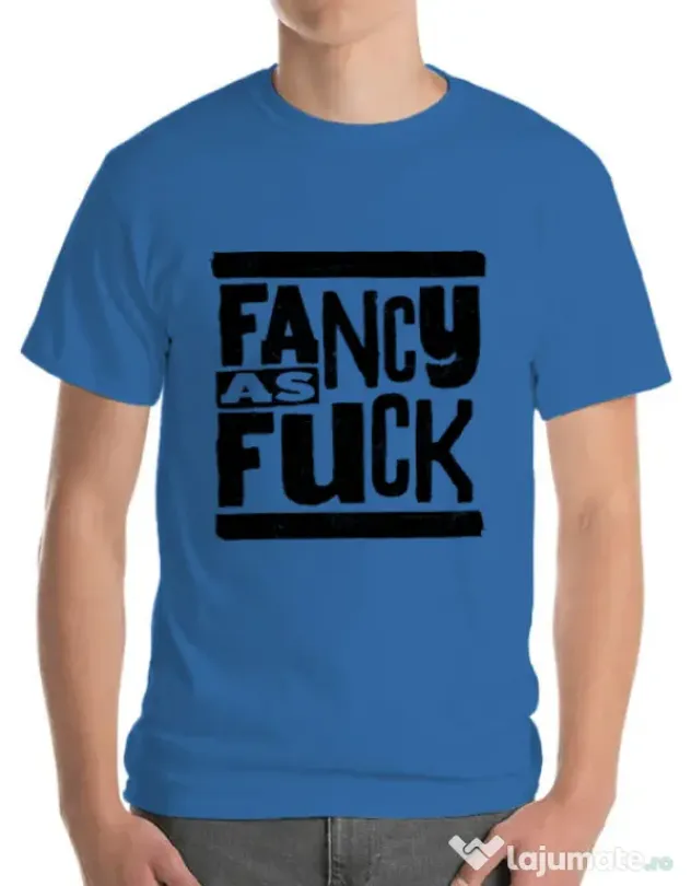 Tricou ADLER barbat Fancy as fuck Albastru azuriu