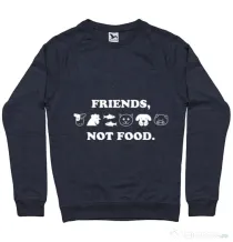 Bluza ADLER barbat Friends not food Denim inchis