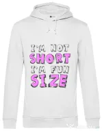 Hoodie barbat cu gluga I'm not short Alb