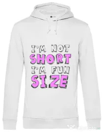 Hoodie barbat cu gluga I'm not short Alb