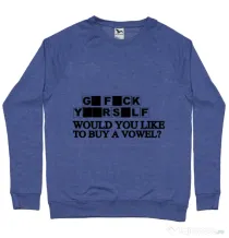 Bluza ADLER barbat Go fuck yourself Albastru melanj