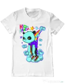 Tricou ADLER barbat High panda Alb