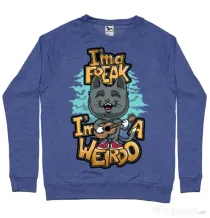 Bluza ADLER barbat I am a freak Albastru melanj
