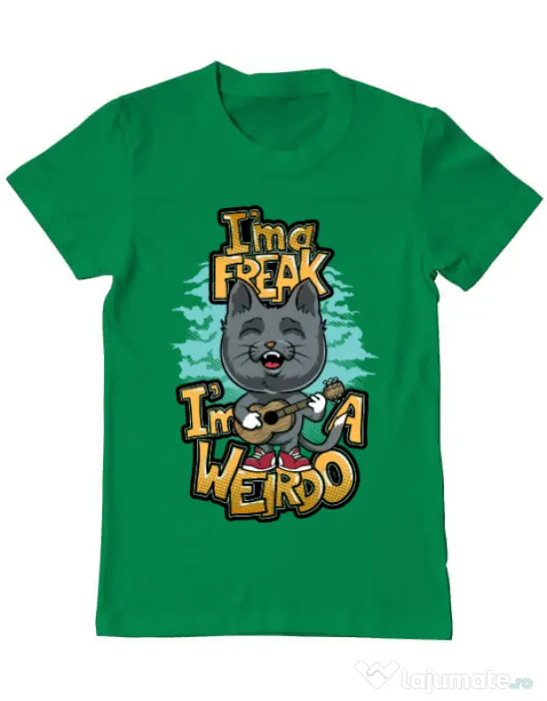 Tricou ADLER barbat I am a freak Verde mediu