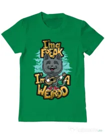 Tricou ADLER barbat I am a freak Verde mediu