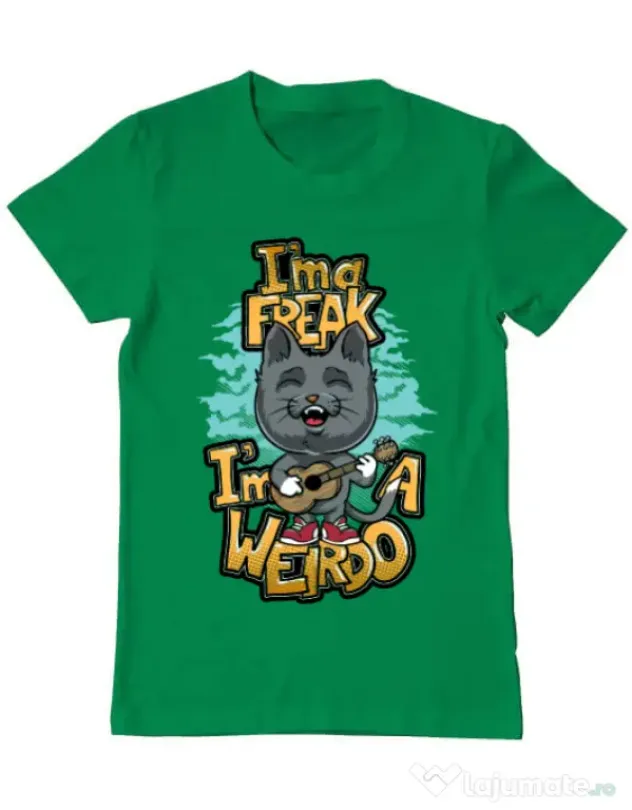Tricou ADLER barbat I am a freak Verde mediu
