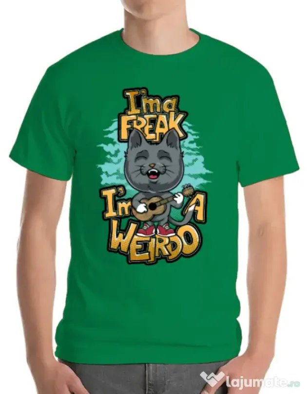 Tricou ADLER barbat I am a freak Verde mediu