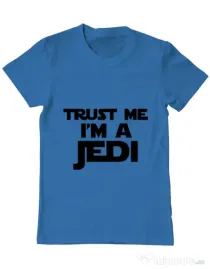 Tricou ADLER barbat I am a jedi Albastru azuriu