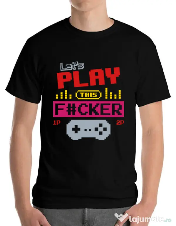 Tricou ADLER barbat Lets play this Negru