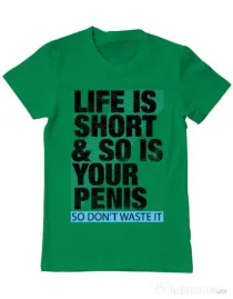 Tricou ADLER barbat Life is short Verde mediu