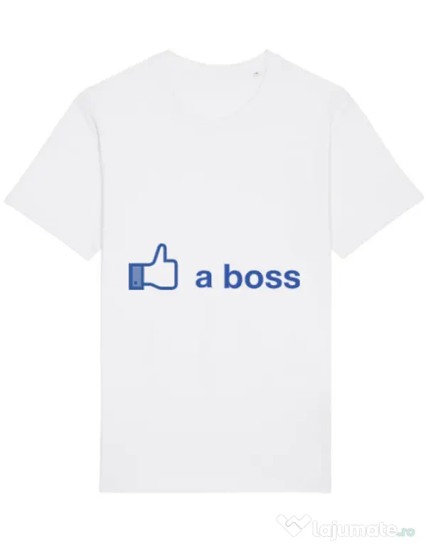 Tricou STANLEY STELLA barbat Like a boss Facebook Alb