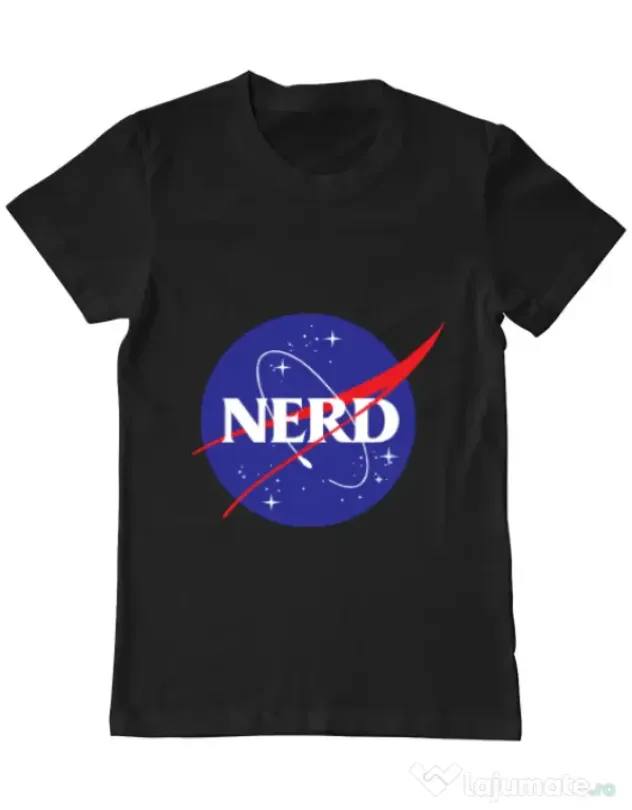 Tricou ADLER barbat Nerd Negru