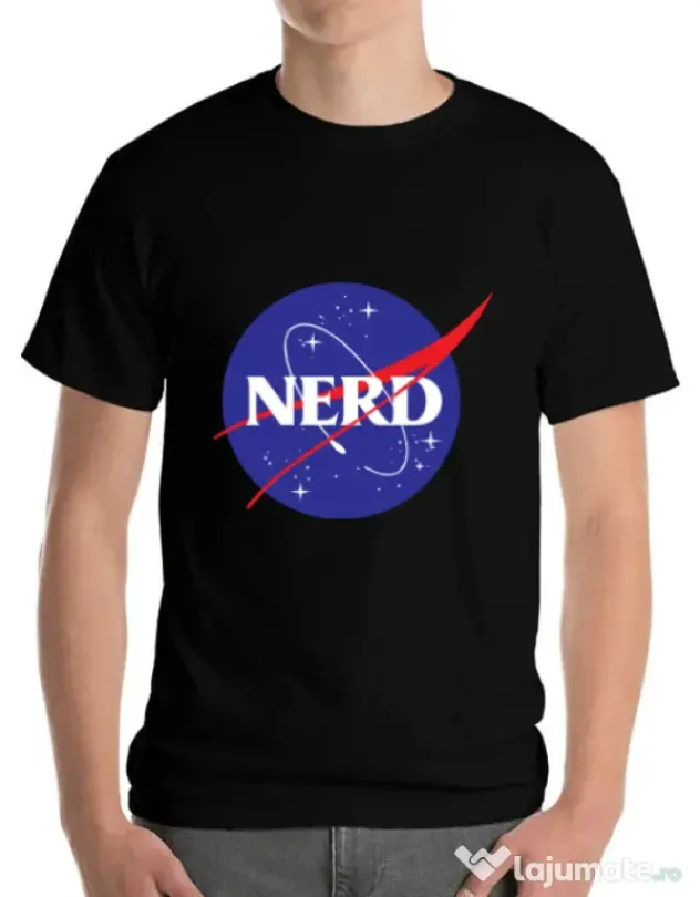 Tricou ADLER barbat Nerd Negru