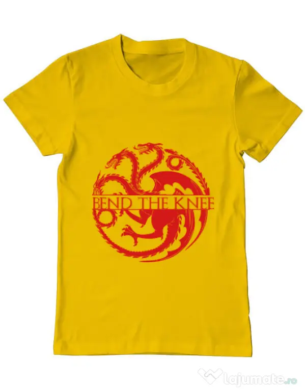 Tricou ADLER barbat Bend the knee Galben