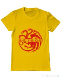 Tricou ADLER barbat Bend the knee Galben