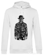 Hoodie barbat cu gluga The son of grenade Alb