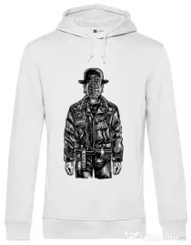 Hoodie barbat cu gluga The son of grenade Alb