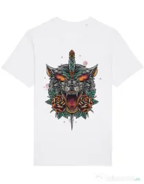 Tricou STANLEY STELLA barbat Stabbed wolf Alb