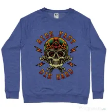 Bluza ADLER barbat Bad rider Albastru melanj