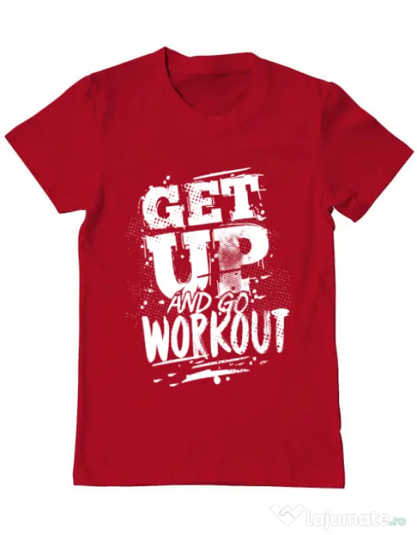 Tricou ADLER barbat Get up and go workout Rosu