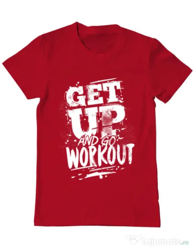Tricou ADLER barbat Get up and go workout Rosu