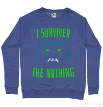 Bluza ADLER barbat I survived Albastru melanj