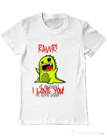 Tricou ADLER barbat Rawr Alb
