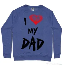 Bluza ADLER barbat I love my dad Albastru melanj