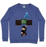 Bluza ADLER barbat Breaking Mario Albastru melanj