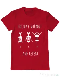 Tricou ADLER barbat Holiday workout Rosu