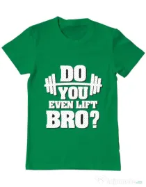 Tricou ADLER barbat Do you even lift Verde mediu