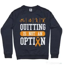 Bluza ADLER barbat Quitting is not an option Denim inchis