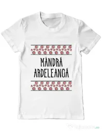 Tricou ADLER barbat Mandra ardeleanca Alb