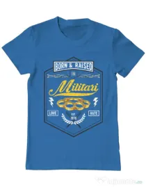 Tricou ADLER barbat Militari Albastru azuriu
