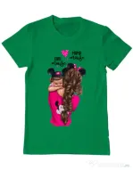 Tricou ADLER barbat Mama and baby Mouse Verde mediu