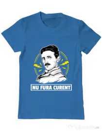Tricou ADLER barbat Nu fura curent Albastru azuriu
