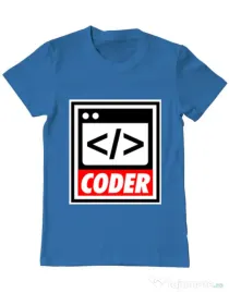Tricou ADLER barbat Coder Albastru azuriu