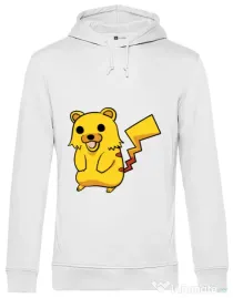 Hoodie barbat cu gluga Pika Pika Alb