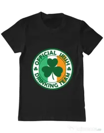Tricou ADLER barbat Irish Drinking Team Negru