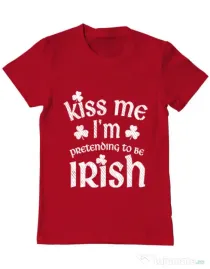 Tricou ADLER barbat Pretending to be irish Rosu