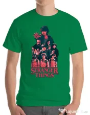 Tricou ADLER barbat Stranger team Verde mediu 