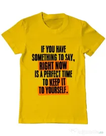 Tricou ADLER barbat Keep it to yourself Galben