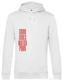 Hoodie barbat cu gluga Bad girls Alb