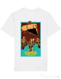 Tricou STANLEY STELLA barbat Stranger pizza Alb