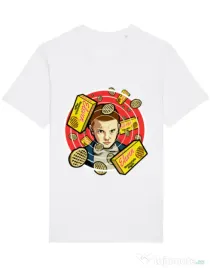 Tricou STANLEY STELLA barbat Stranger Waffles Alb