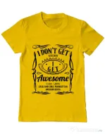Tricou ADLER barbat I get awesome Galben