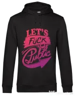 Hoodie barbat cu gluga Let's fuck in public Negru